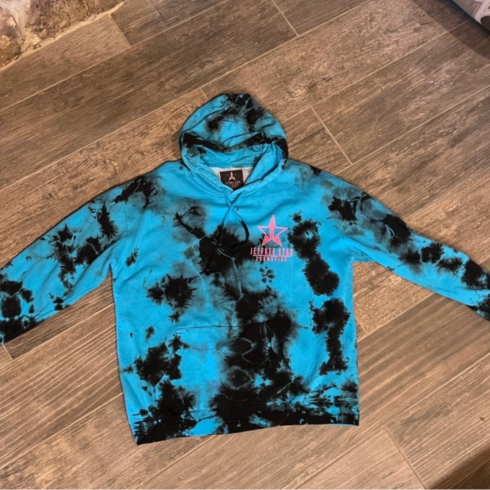 RARE Jeffree Star Cosmetics Blue Tie Dye Hoodie